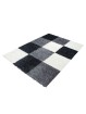 Tapis Shaggy pile longue à carreaux plusiuers couleurs et tailles au choix