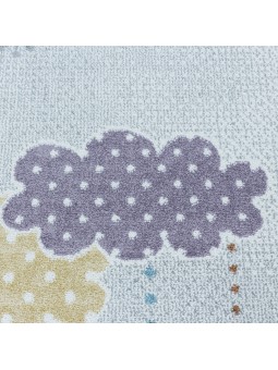 Cloudy - tapis enfant motifs nuages - bleu 160 x 230 cm